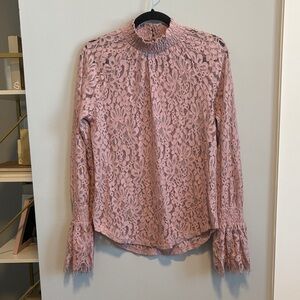 Bar III Pink Lace Blouse